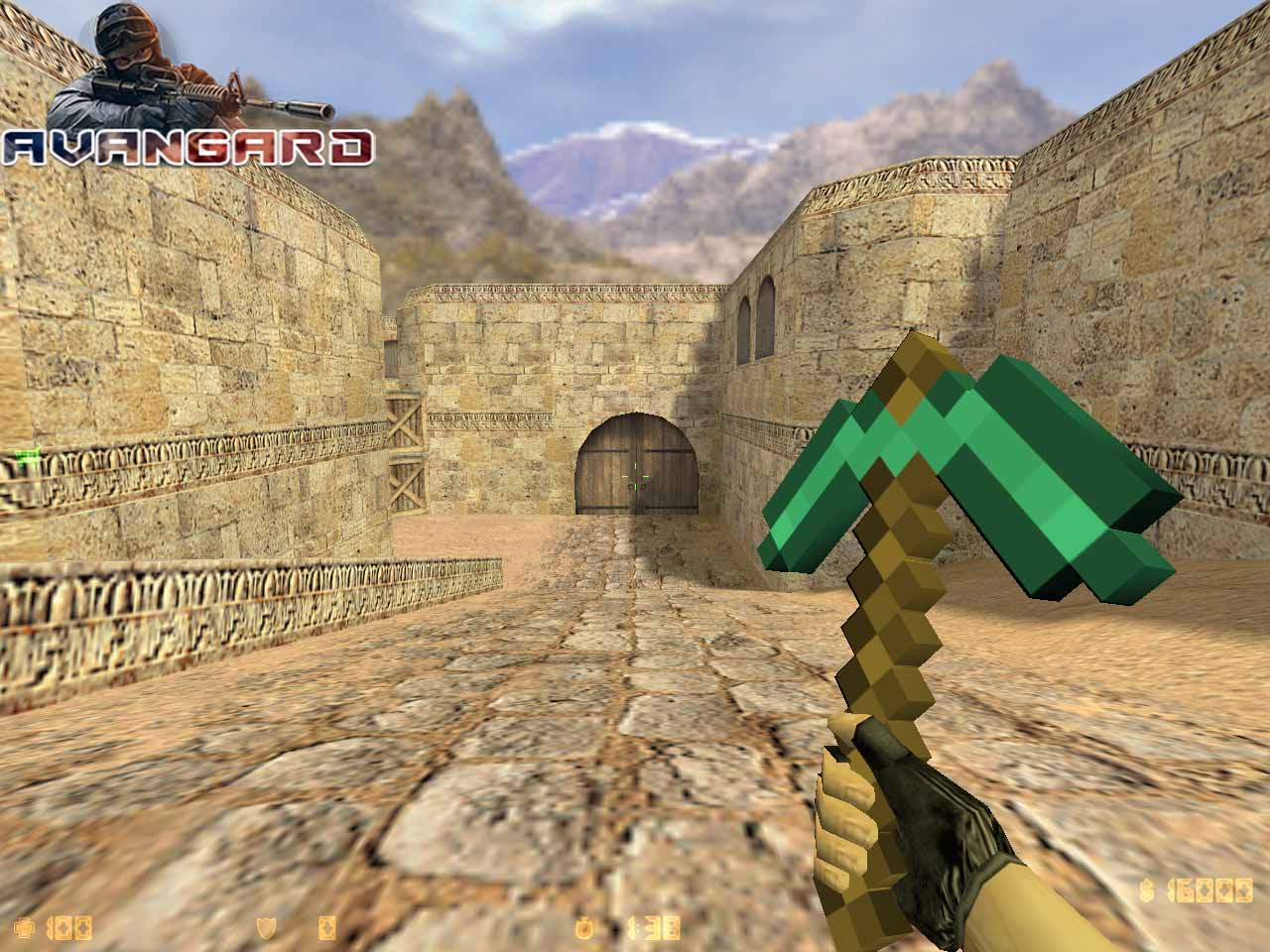 Модель ножа Minecraft Pickaxe для CS 1.6